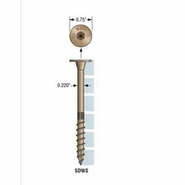 Simpson Strong-Tie Strong-Drive Structural 6 Lobe Drive Wood Screw SDWS22500DB-RC12